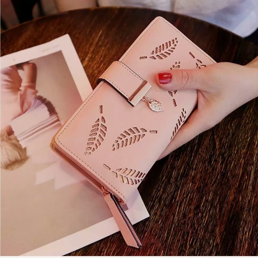 Women PU Leather Clutch Bifold Wallet Card Holder Purse Lady Long Handbag Gift